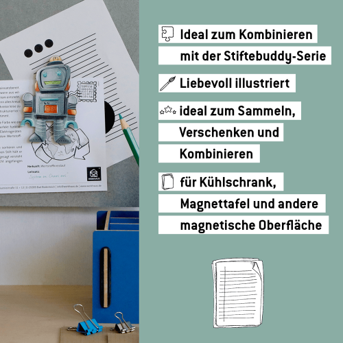 Magnet - Roboter Ron-i Vorteil 1, Vorteil2...